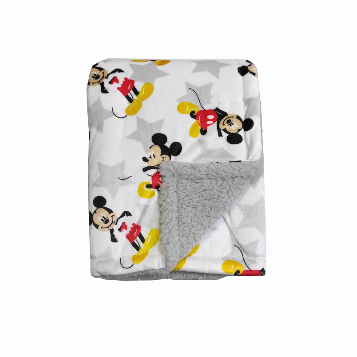 Disney Cudlie - Manta de Mickey Mouse MNK/Sherpa con Estampado Super Star