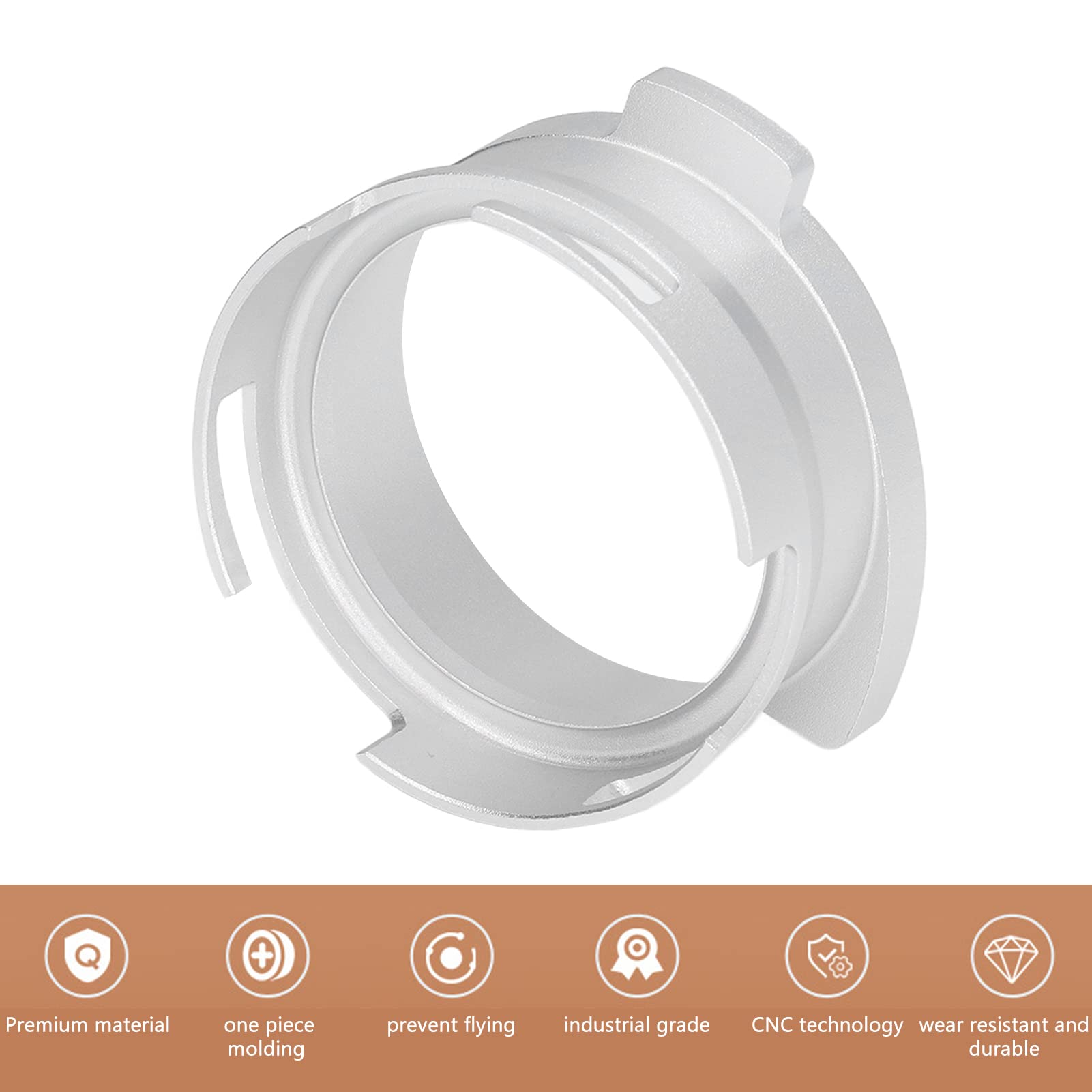 Embudo de Dosificación Tgoon Plata de Café en Acero Inoxidable de 54 Mm