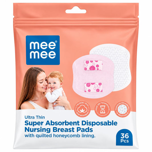 Almohadillas de Lactancia Mee Mee Panal de Abeja Ultrafinas Superabsorbentes Desechables para Maternidad