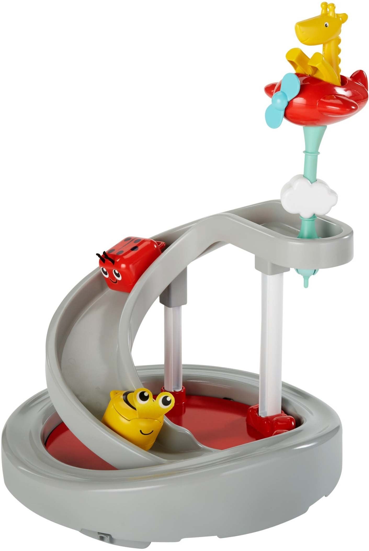 Fisher-Price - Centro de actividades 3 en 1 para sentarse a estar de pie con luces musicales y rampa en espiral, selva jazz