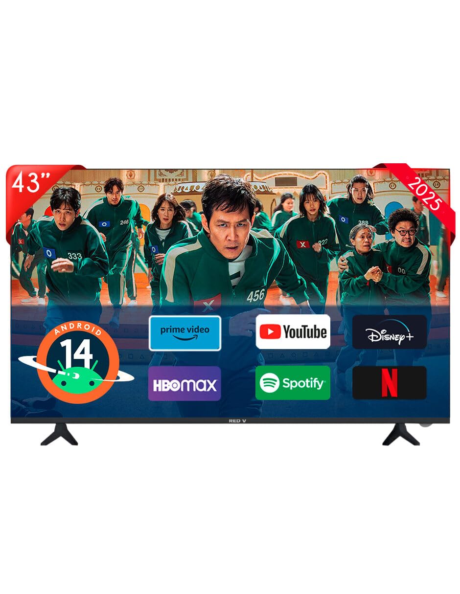 Televisión Smart RED VELVET 43 Pulgadas Android 14 HD
