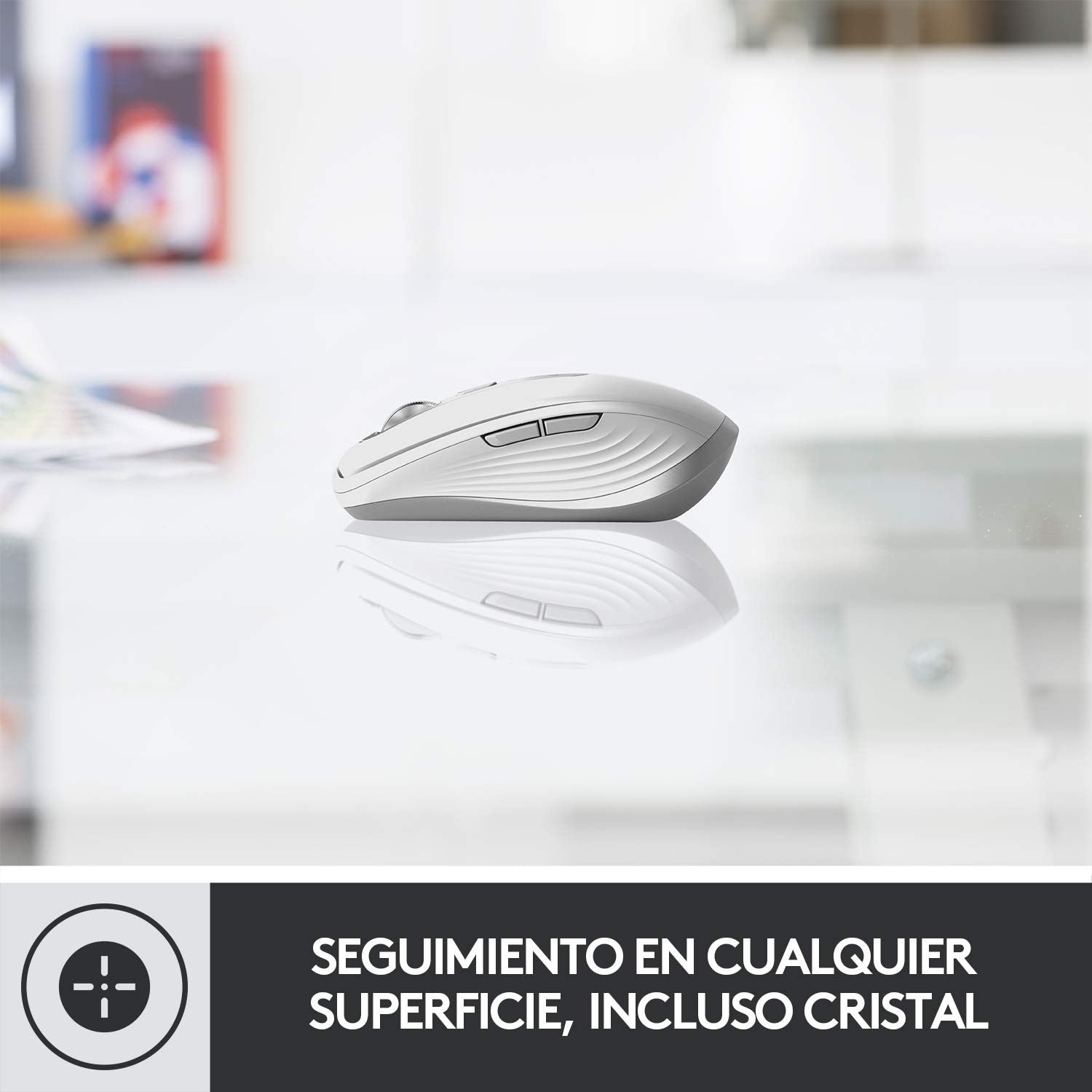 Logitech MX Anywhere 3 Mouse Compacto de Alto Desempeño, Inalámbrico, Scroll Rápido, 4000DPI, Botones Personalizables, USB-C, Bluetooth, Mac/iPad/Windows/PC/Linux/Chrome - Rosa