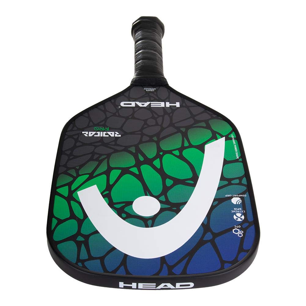HEAD Paddle de Fibra de Vidrio para Pickleball – Radical Pro con Textura con núcleo de polímero de Nido de Abeja y Agarre cómodo