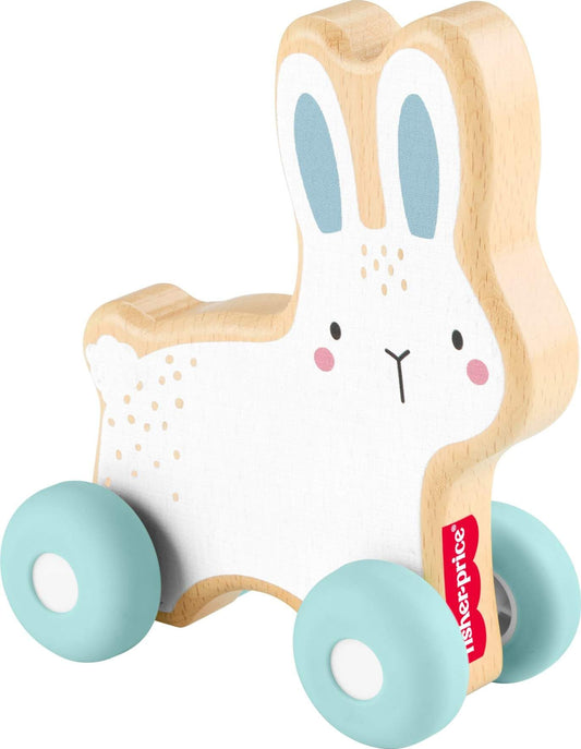 Fisher-Price Juguete para Bebés Conejito Pasea Conmigo de Madera para bebés de 6 Meses en adelante