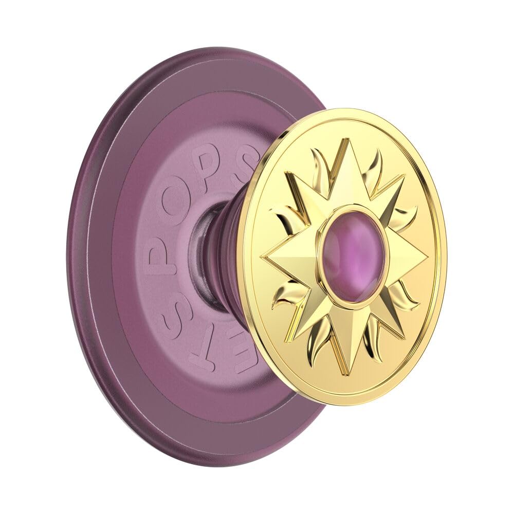 Empuñadura para Teléfono PopSockets Esmalte Sun Jewel Mauve con Agarre Magnético Seguro y Soporte Manos Libres Compatible con Carga Inalámbrica