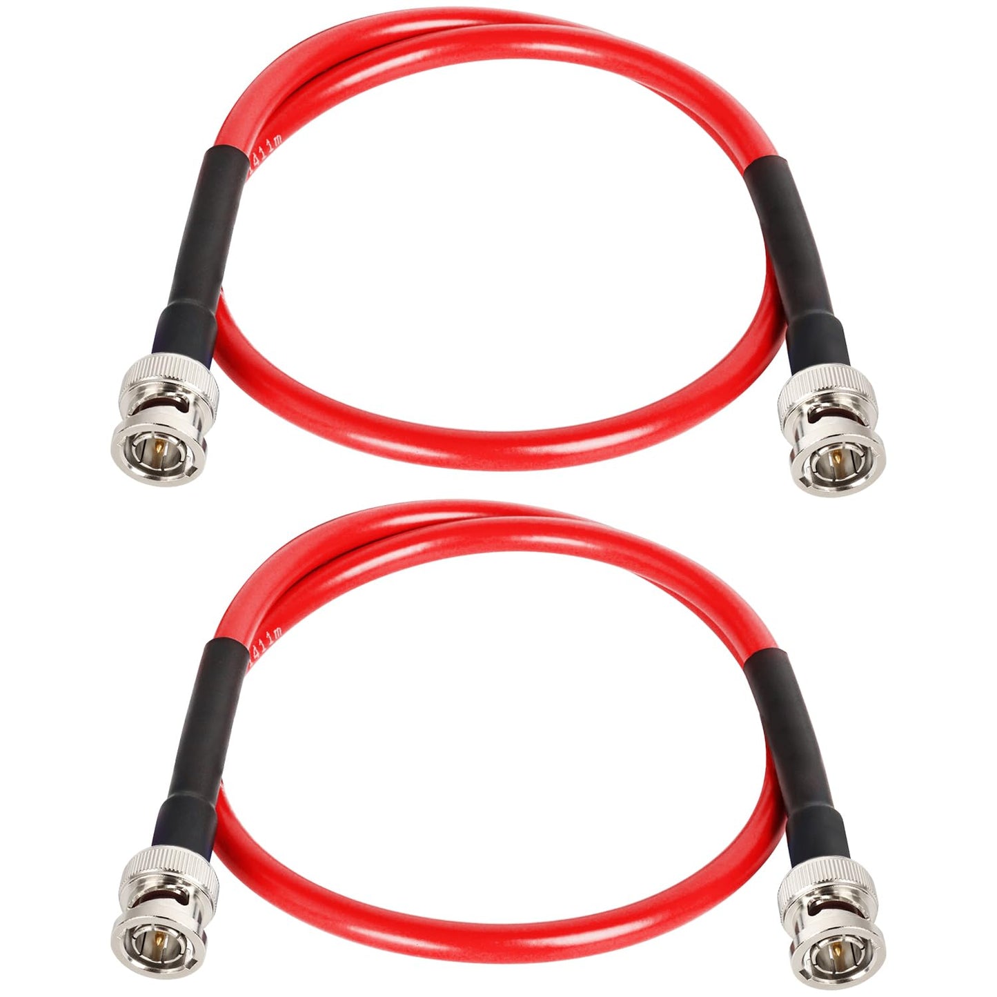 XRDS -RF Cable SDI 3FT 2PCS, Cable de Video Digital BNC 75 Ohmios RG59 Cables BNC Macho para Cámara Monitor Grabadora 4K 1080P 3G/6G HD SDI