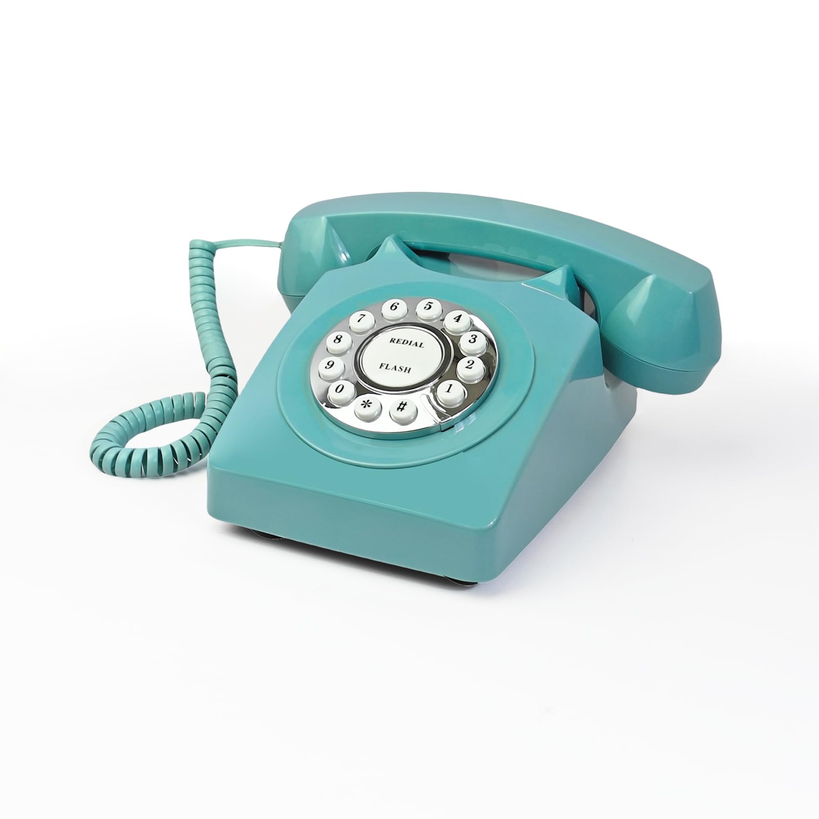 Teléfonos de línea fija para el hogar, TelPal - Teléfono con cable para el hogar, teléfono de escritorio retro, teléfono clásico vintage de estilo antiguo para el hogar, la oficina y el hotel