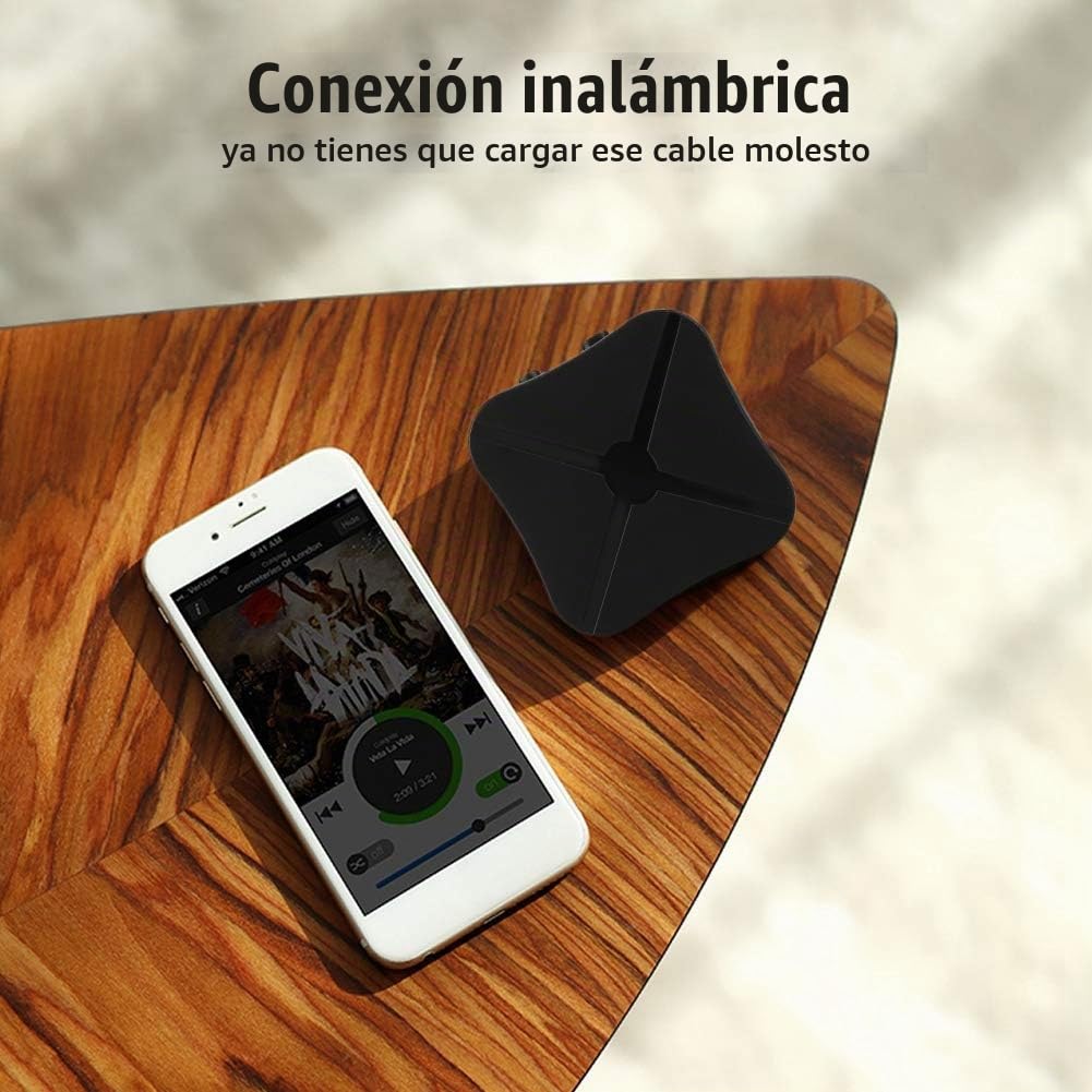 Receptor Transmisor Bluetooth ASHATA KN319 Inalámbrico 4.2 para Altavoz de Audio Estéreo del Hogar y Automóvil