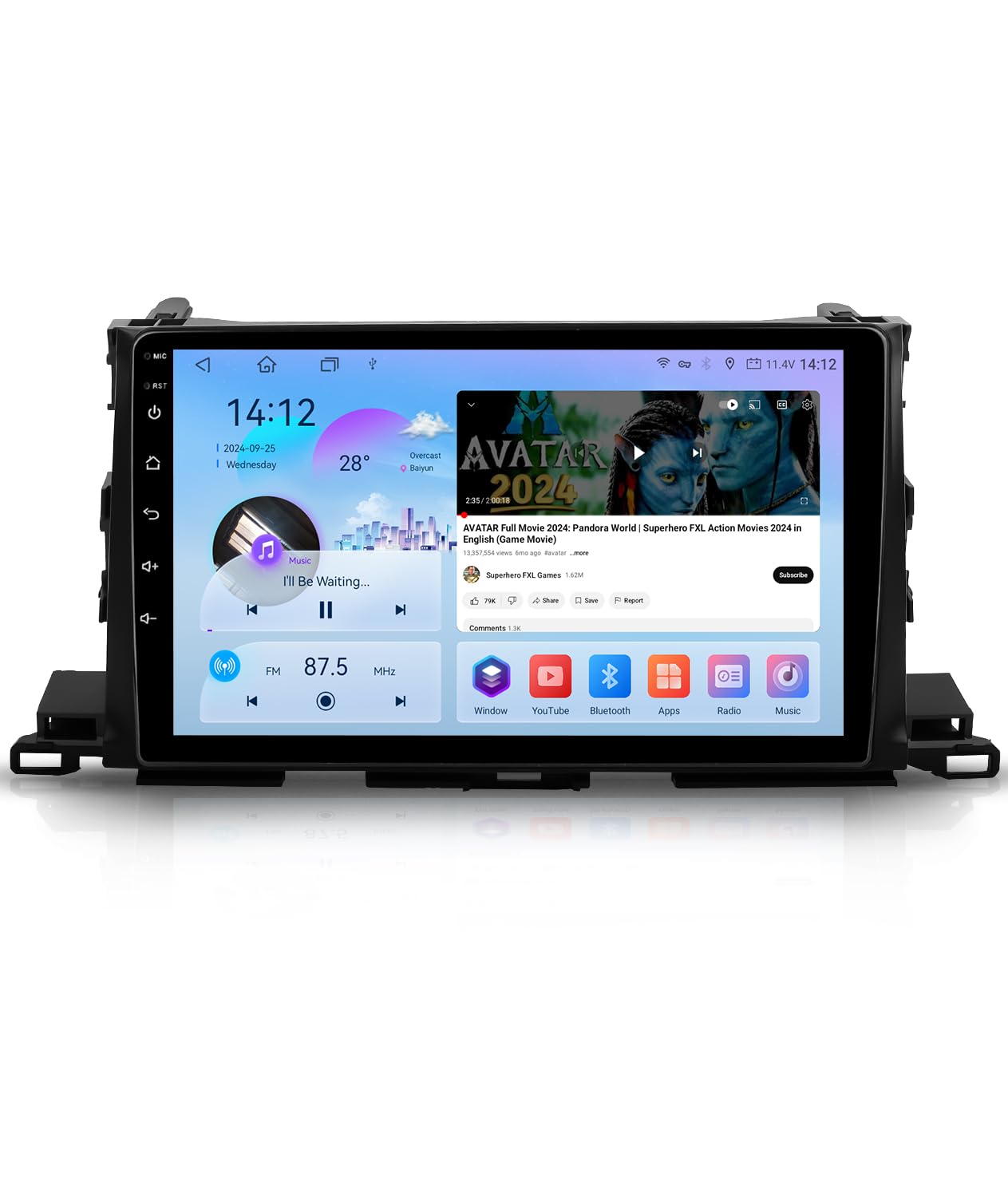 ViaBecs - Radio Android 13 para Toyota Highlander 2014-2019, visualización táctil QLED HD de 10.2 pulgadas, 6G+128G con Apple Carplay, Android Auto, WiFi, DSP, SWC, Radio FM AM
