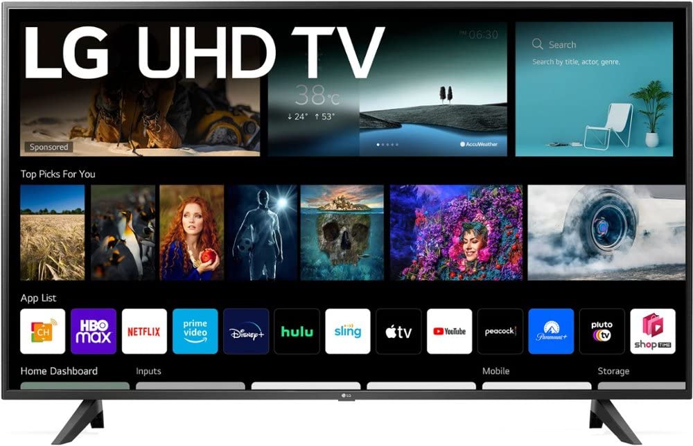LG Television 43" 4K Smart TV Quad-Core HDR10 webOS con Asistente Google Airplay2 TruMotion 120 43UP7000PUA