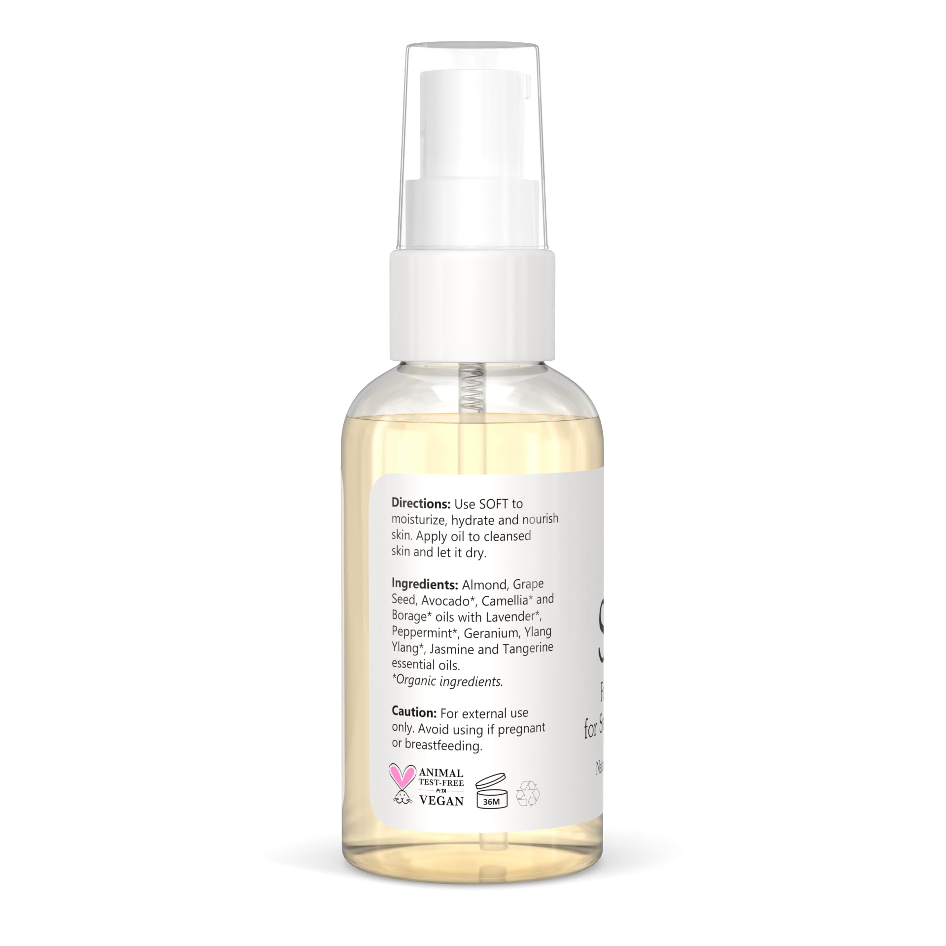 Clearly SOFT aceite facial y corporal | Hidrata, humecta y calma la piel seca sensible, eczema, psoriasis | Mezcla de aceites esenciales naturales para una piel suave y saludable | Aroma fresco y delicado.