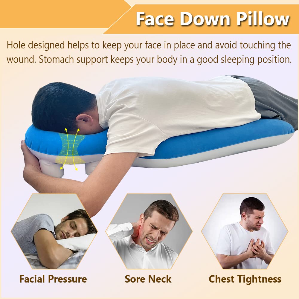 Almohada Facial ZNALDP Blanca con Diseño de Dona para Recuperación de Vitrectomía