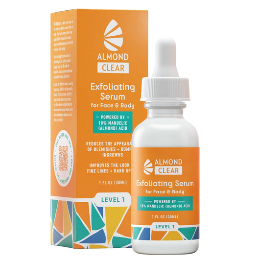 NEW! Body Clearing Serum - for body acne, folliculitis, ingrown hairs, dark spots - butt, chest, back, thighs, shoulders - mandelic acid - naturally antibacterial/antifungal | by AlmondClear