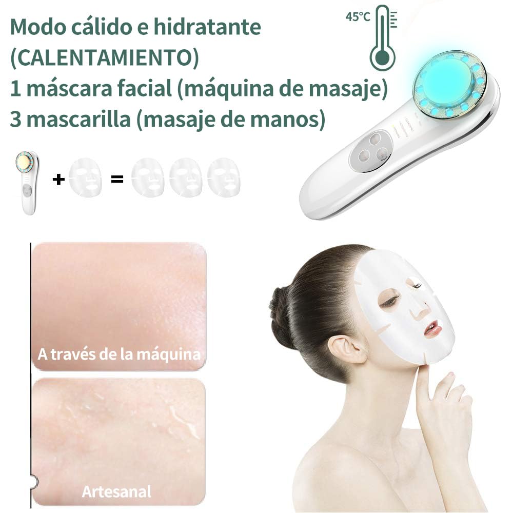 Masajeador Facial Anidanji Alta Frecuencia 7 en 1 Antiarrugas Lifting y Estiramiento de Piel