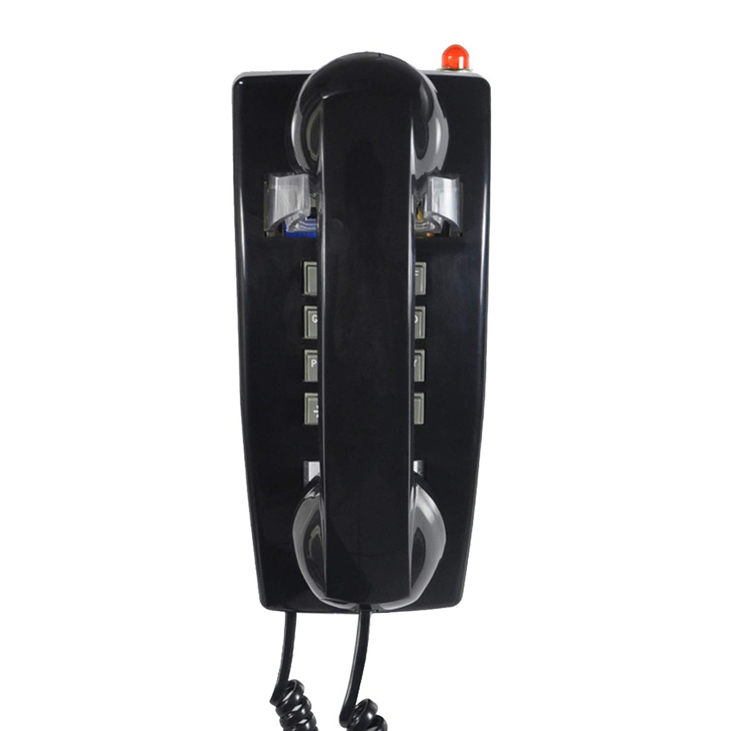 TelPal Teléfono analógico de pared con cable, teléfono fijo clásico con cable montado en la pared, teléfono fijo clásico extra fuerte con control de volumen del auricular, requiere conector de montaje en pared