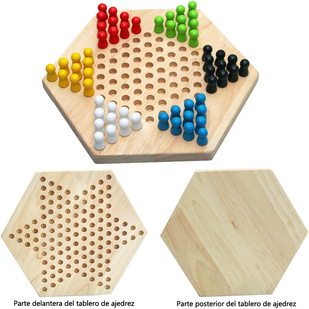 Juego de Mesa NACOOL Azul Damas Chinas Estratégico Familiar y Duradero