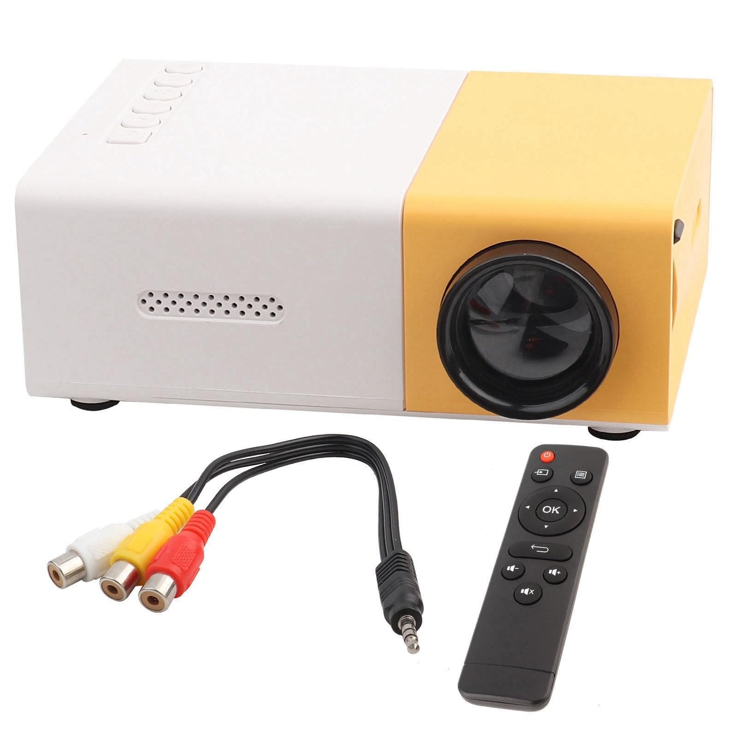 Proyector LED Portátil Dpofirs Blanco Full HD 1080P Compatible con HDMI para Cine en Casa