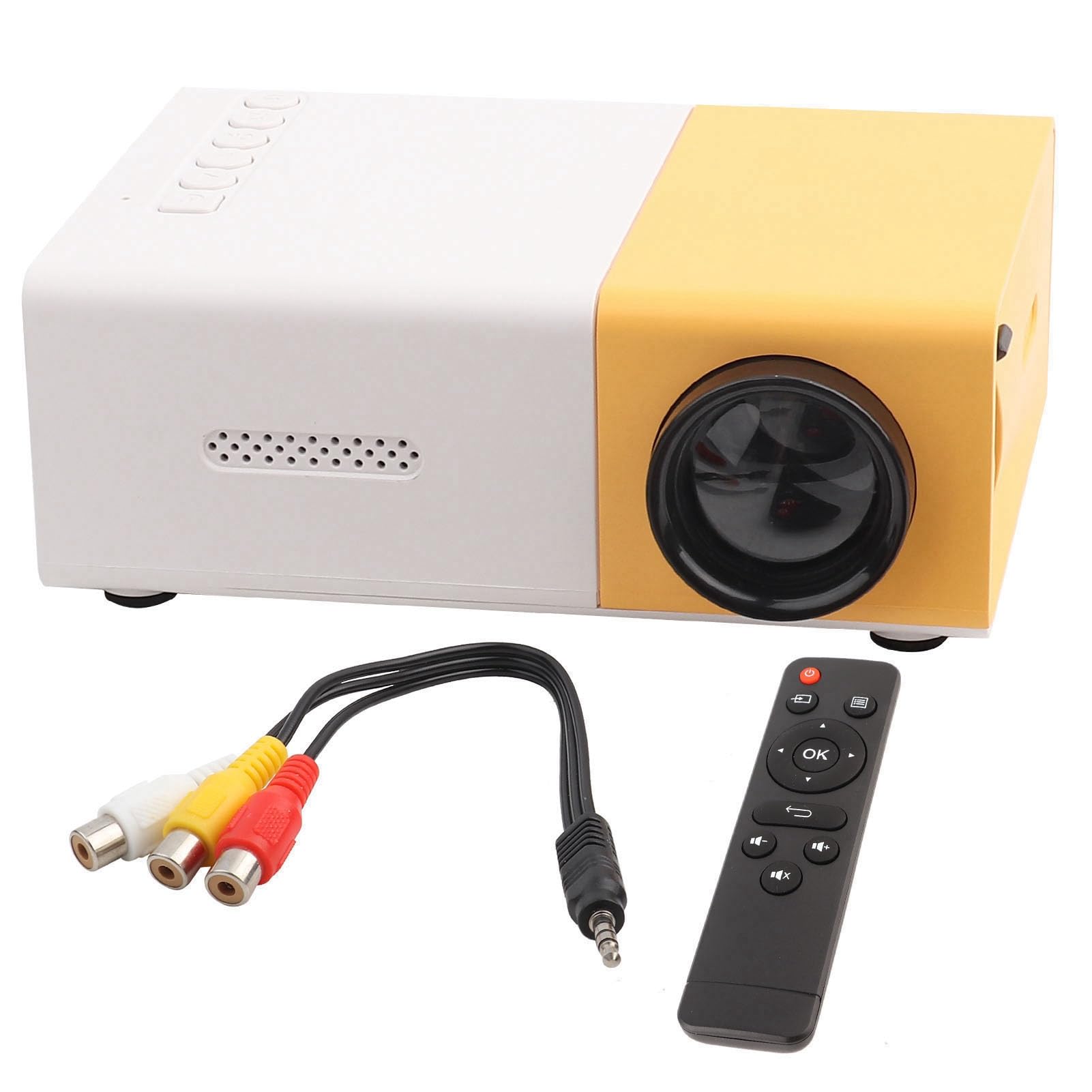 Proyector LED Portátil Dpofirs Blanco Full HD 1080P Compatible con HDMI para Cine en Casa