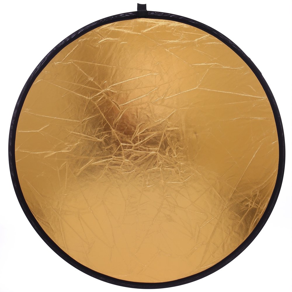 43" / 110cm 5-in-1 Collapsible Multi-Disc Round Light Reflector with Bag - Translucent, Gold, Silver, Black and White