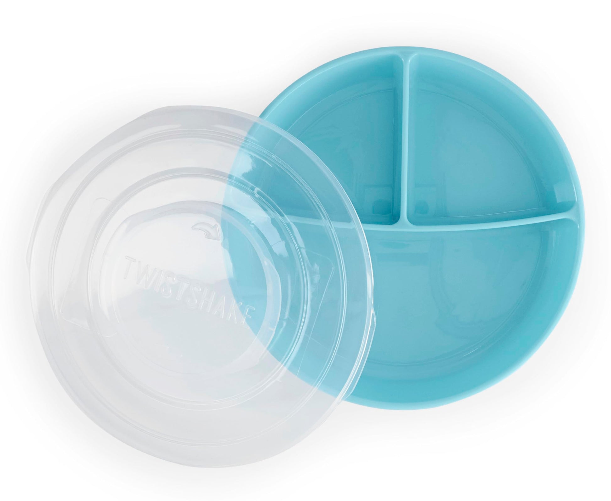 Plato Dividido Twistshake Azul Silicona Antideslizante para Bebés