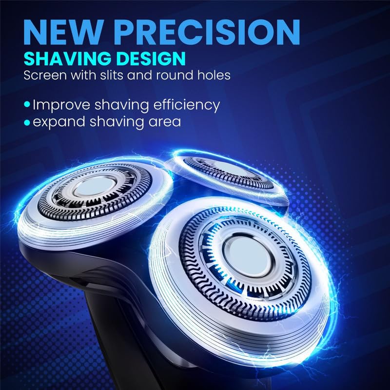 Golden Lotus Creations SH90 - Cabezales de repuesto compatibles con Philips Norelco Series 9000(S9xxx) 8000(S8xxx), cuchillas dobles de repuesto SH90/62 para afeitadora Philips 9000 s9000