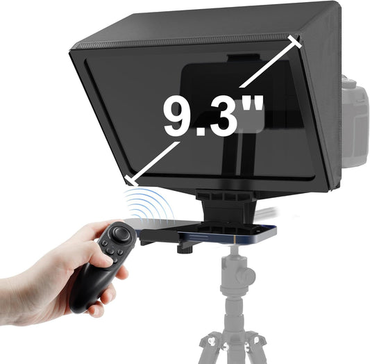 Glazon Teleprompter de 9.3 pulgadas para teléfono y cámara, con aplicación y control remoto