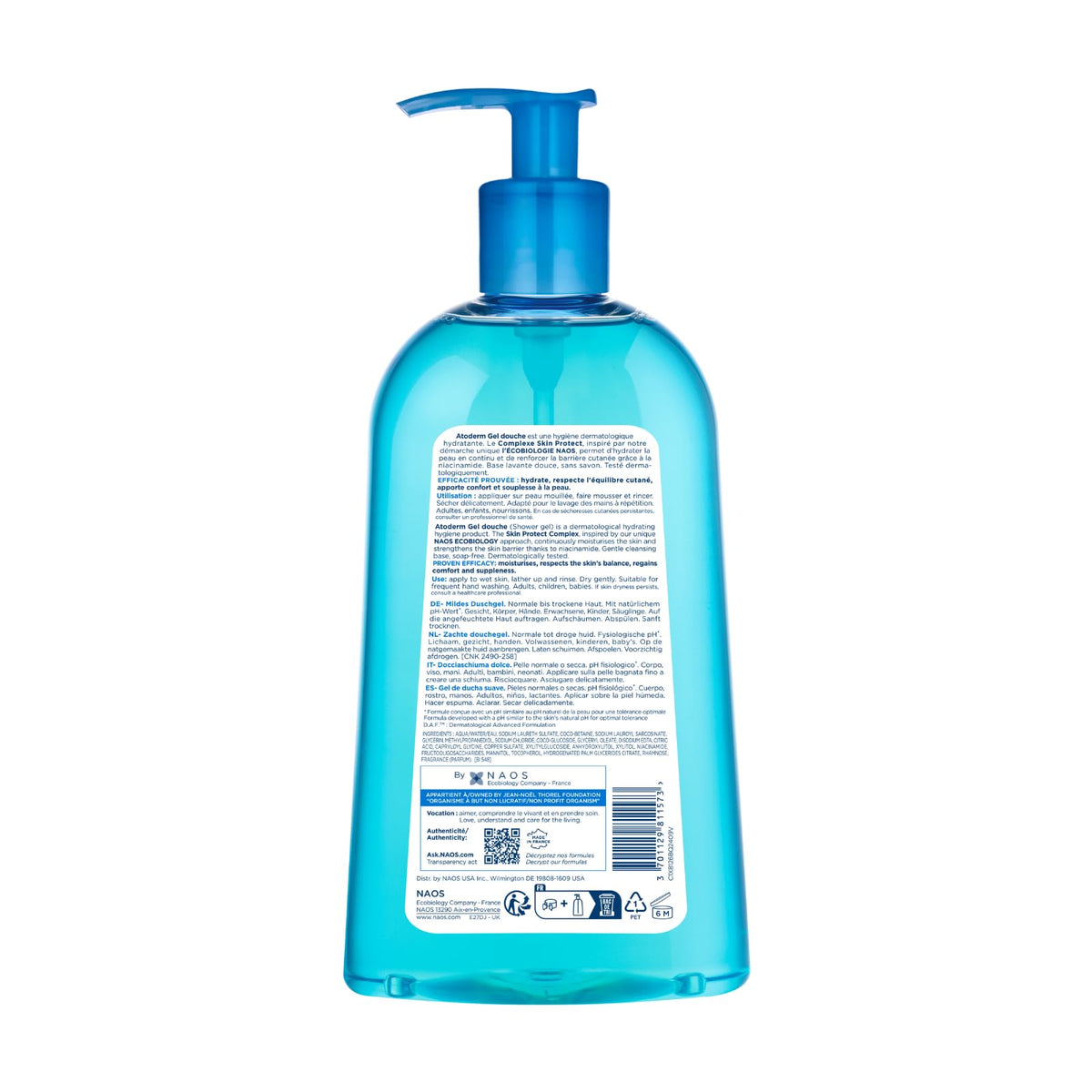 Bioderma Atoderm Gel Hidratante de Ducha 16.7 Fl Oz