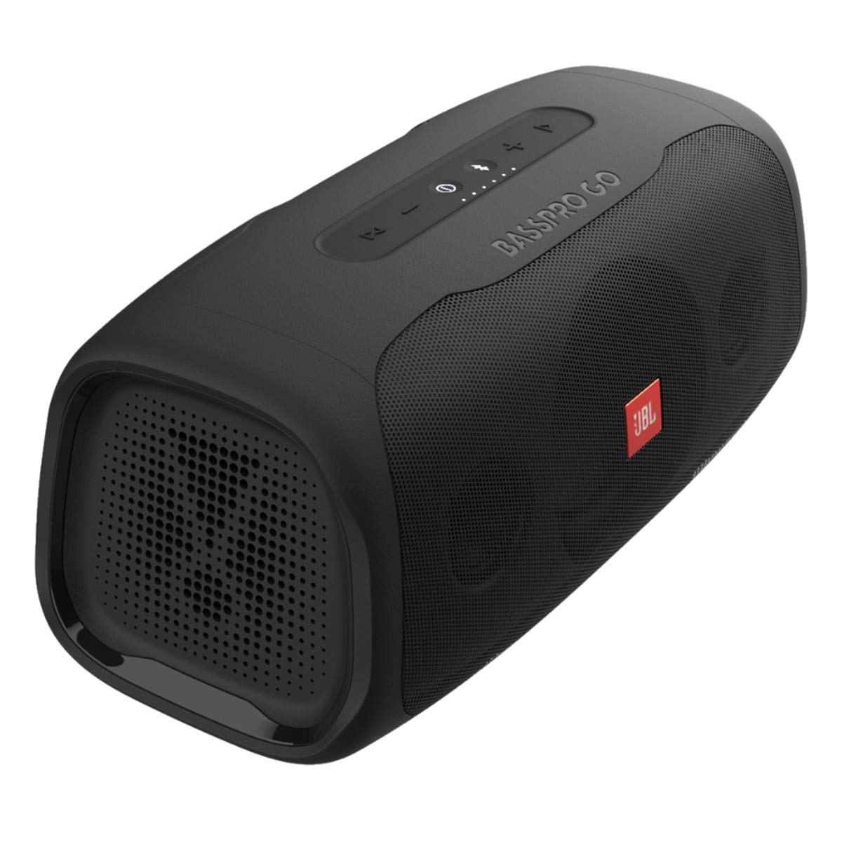 JBL BassPro Go - Subwoofer Alimentado en el vehículo y Altavoz Bluetooth portátil de Rango Completo, Negro