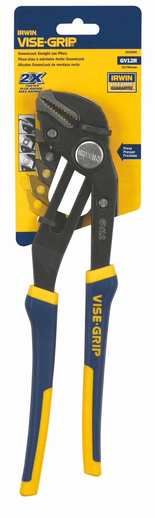 IRWIN Tools VISE-GRIP GrooveLock - Alicates rectos, 30,5 cm (4935098)