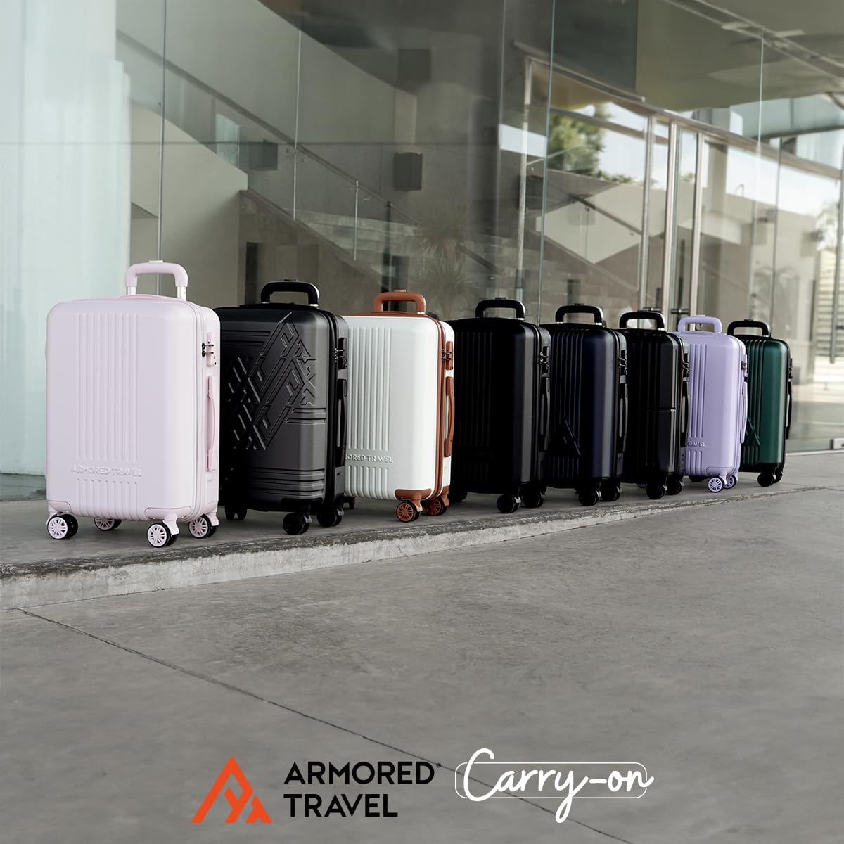 Maleta De Viaje Carry On 20" de Mano Cabina 10kg Rígida Doble Refuerzo Con * TSA Lock * Luggage suitcase Armored Travel (CarryOn - Rosa)