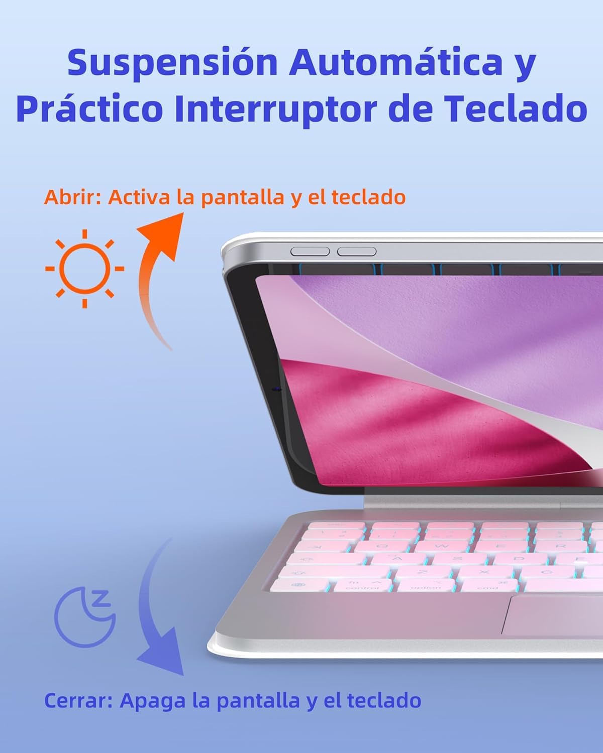 Teclado Mágico MUINJOJM Apto iPad 11ª Generación A16 2025 e iPad 10ª Generación