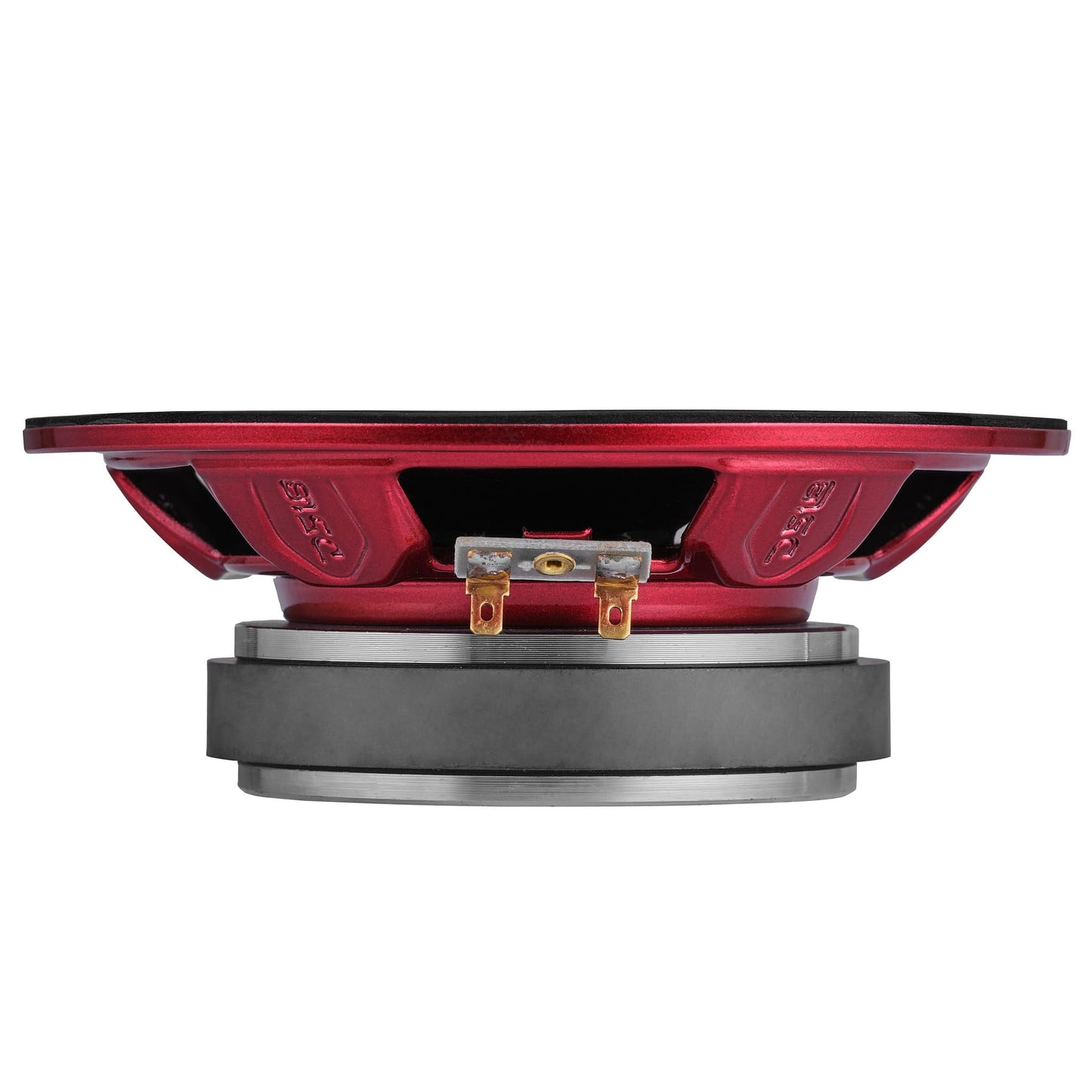 DS18 Pro-X6.4BMSL Slim Loudspeaker - 6.5", Midrange, Red Aluminum Bullet, 500W MAX, 250W RMS, 4 Ohms - Premium Quality Audio Door Speakers for Car or Truck Stereo Sound System (1 Speaker)