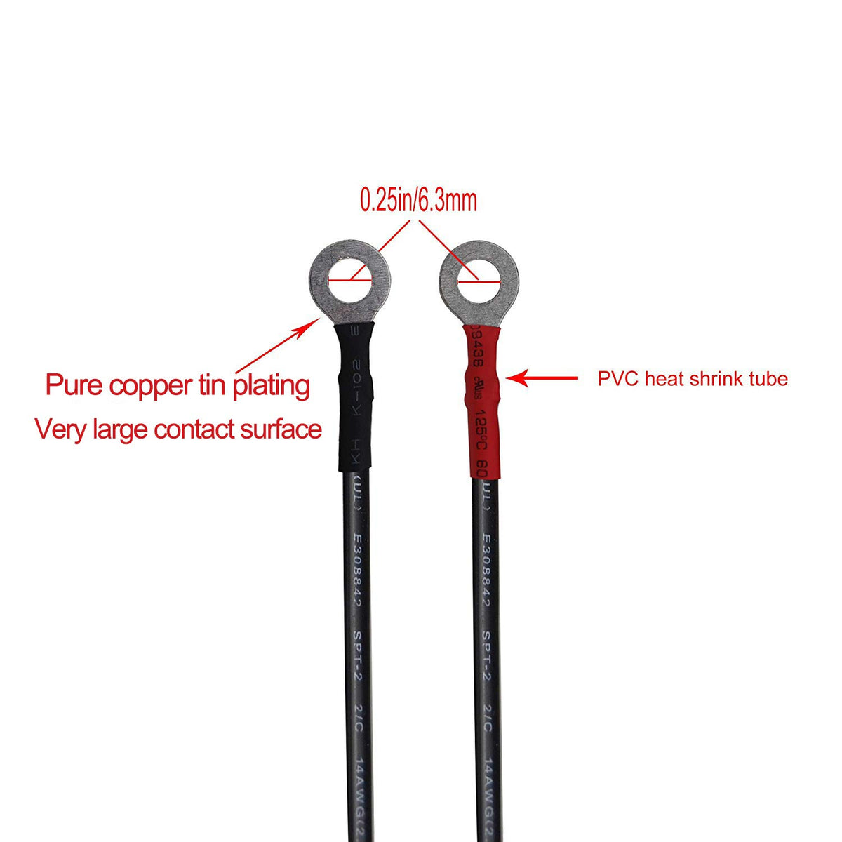 Adaptador SCCKE 14.8FT 14AWG con terminal de ojal