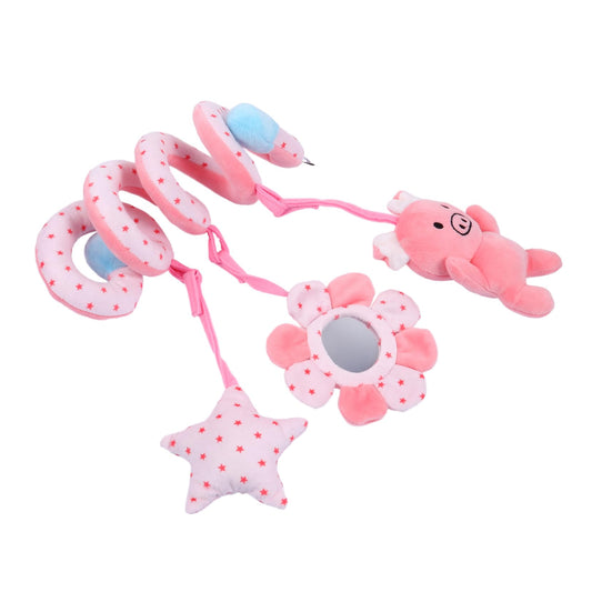 FAVOMOTO Juguete Colgante Cuna Alrededor Juguetes Infantiles Peluche Juguetes de Cama para Bebe Cochecito Juguetes Colgando Cochecito de Juguete Carretilla Colgante bebé Felpa Corta Rosa