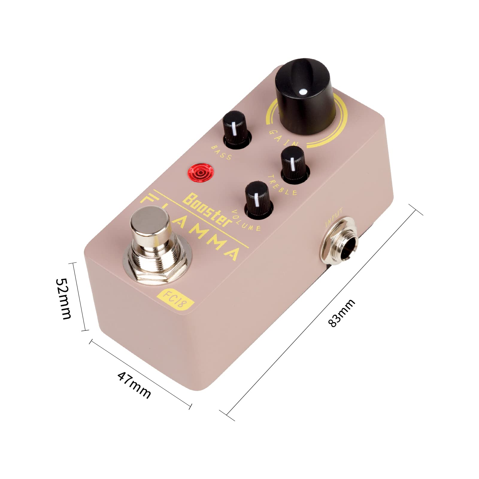 Pedal de Refuerzo FLAMMA FC18 Azul Compacto True Bypass para Guitarra Eléctrica y Bajo