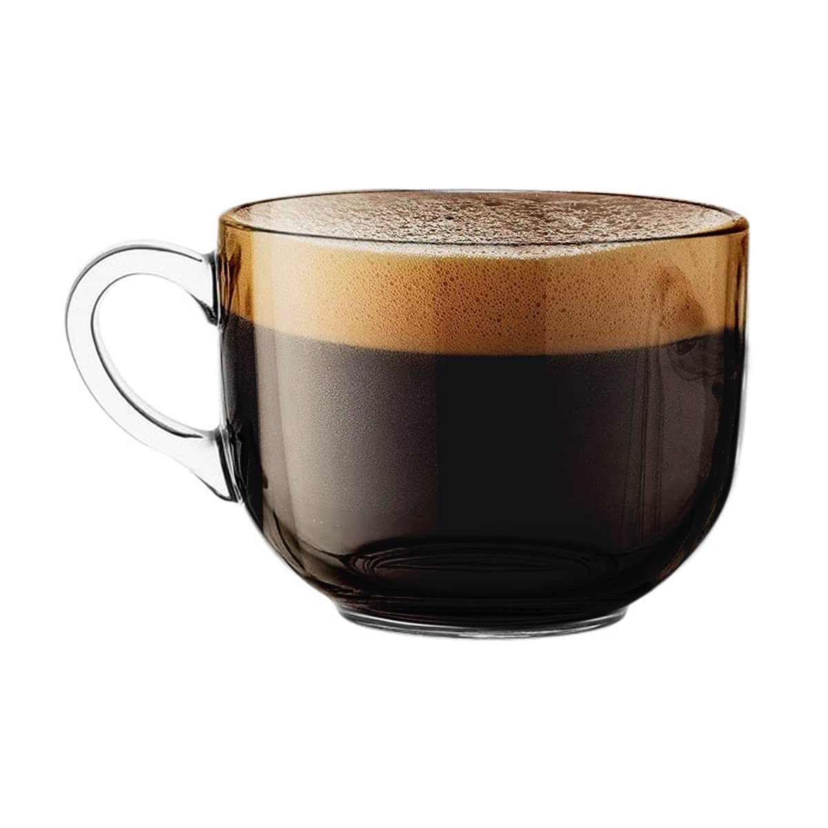 Juego de 6 Tazas de Vidrio Grueso Trilogy Jumbo 470 ml para Bebidas Calientes