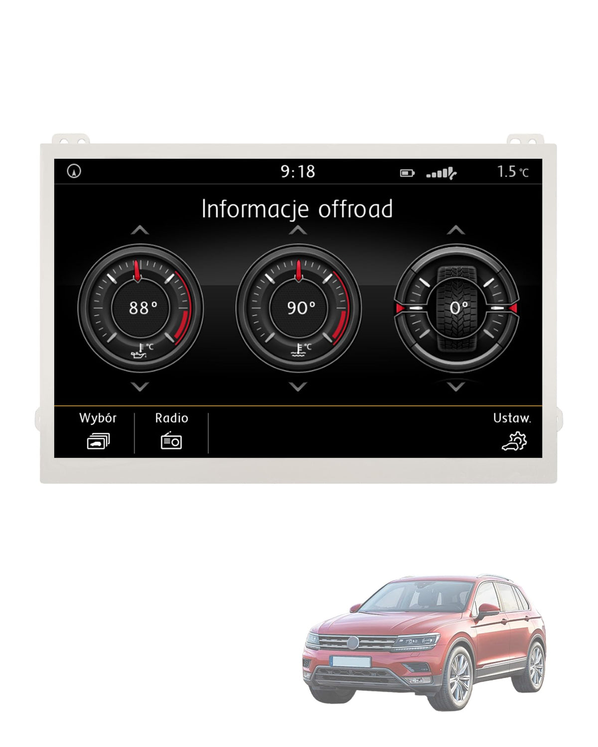 Visualización Táctil Digitalizador LCD para VW/Skoda Multimodal Navegación 682 Multimedia