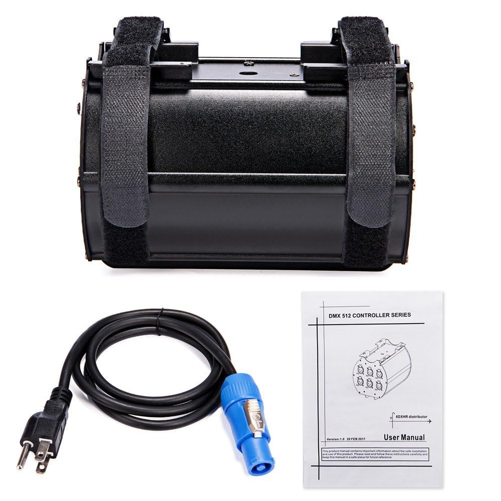 Divisor Aislado de 6 Vías MFL DMX Amplificador con Salidas de 3 Pines