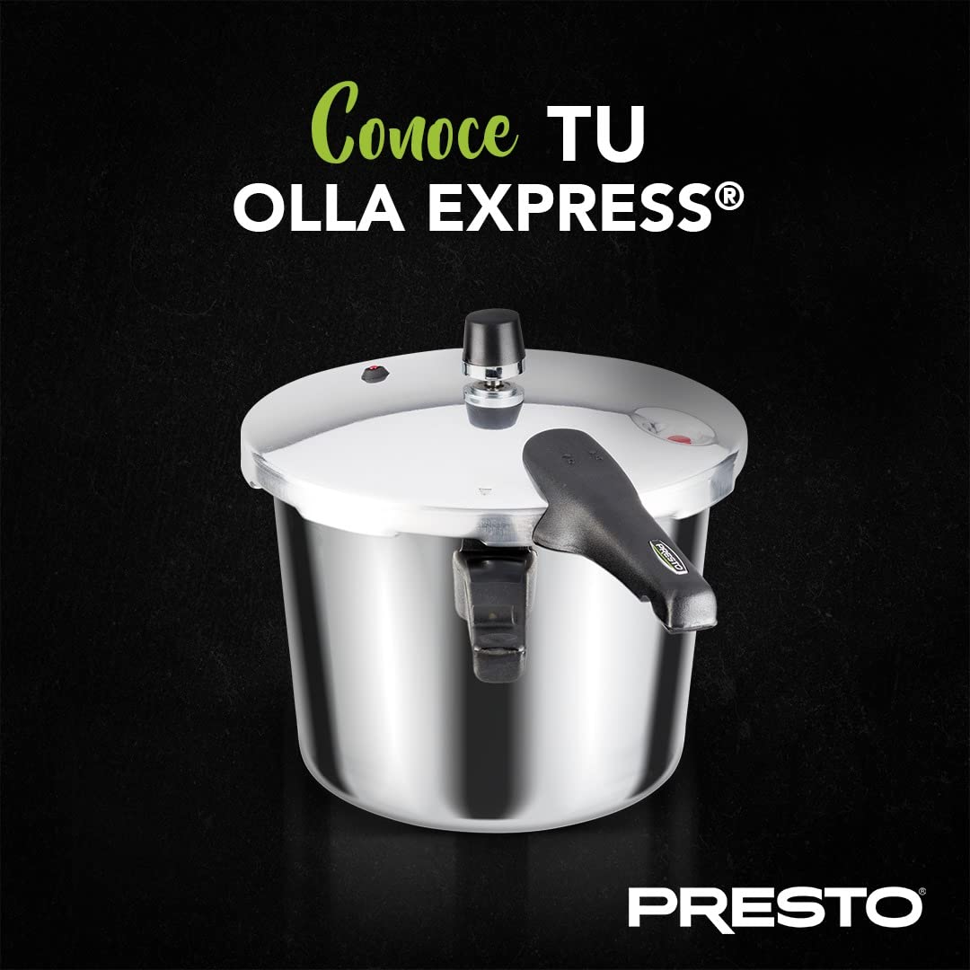 Tubo de Escape de Presión Presto Aluminio Negro 17 y 21L