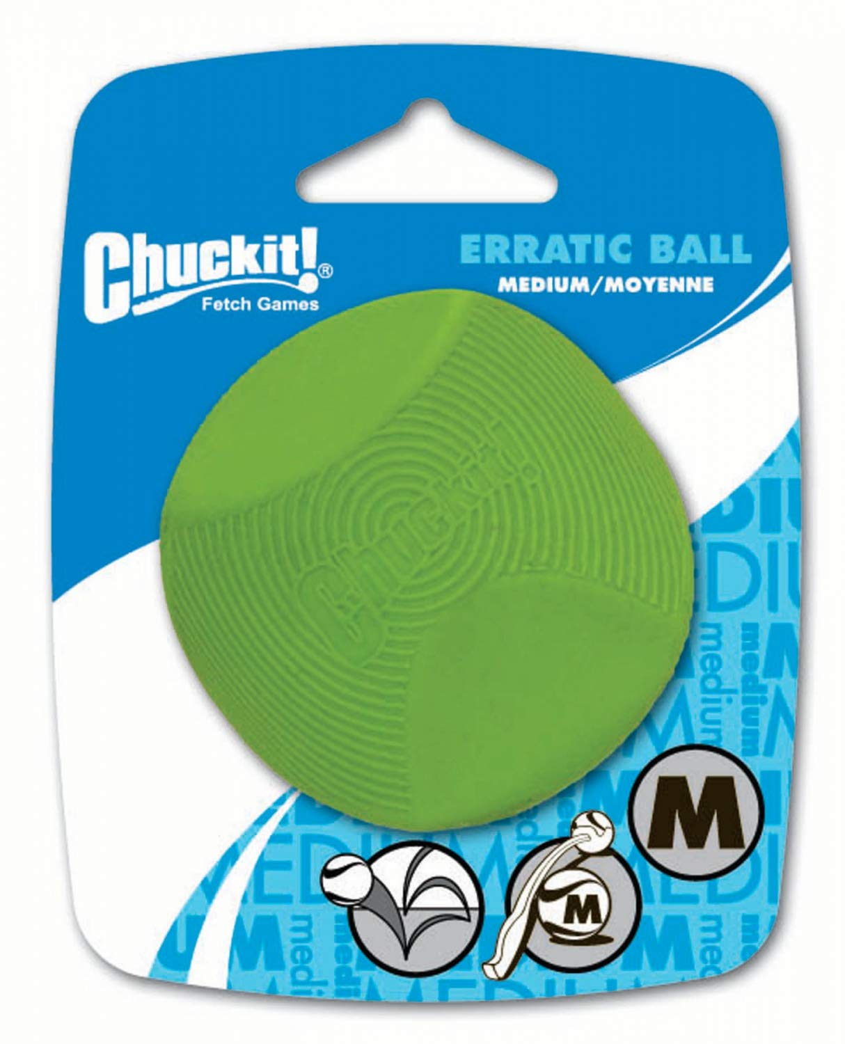 Pelota Erratic Petmate Mediana 2.5 Pulgadas Paquete de 1