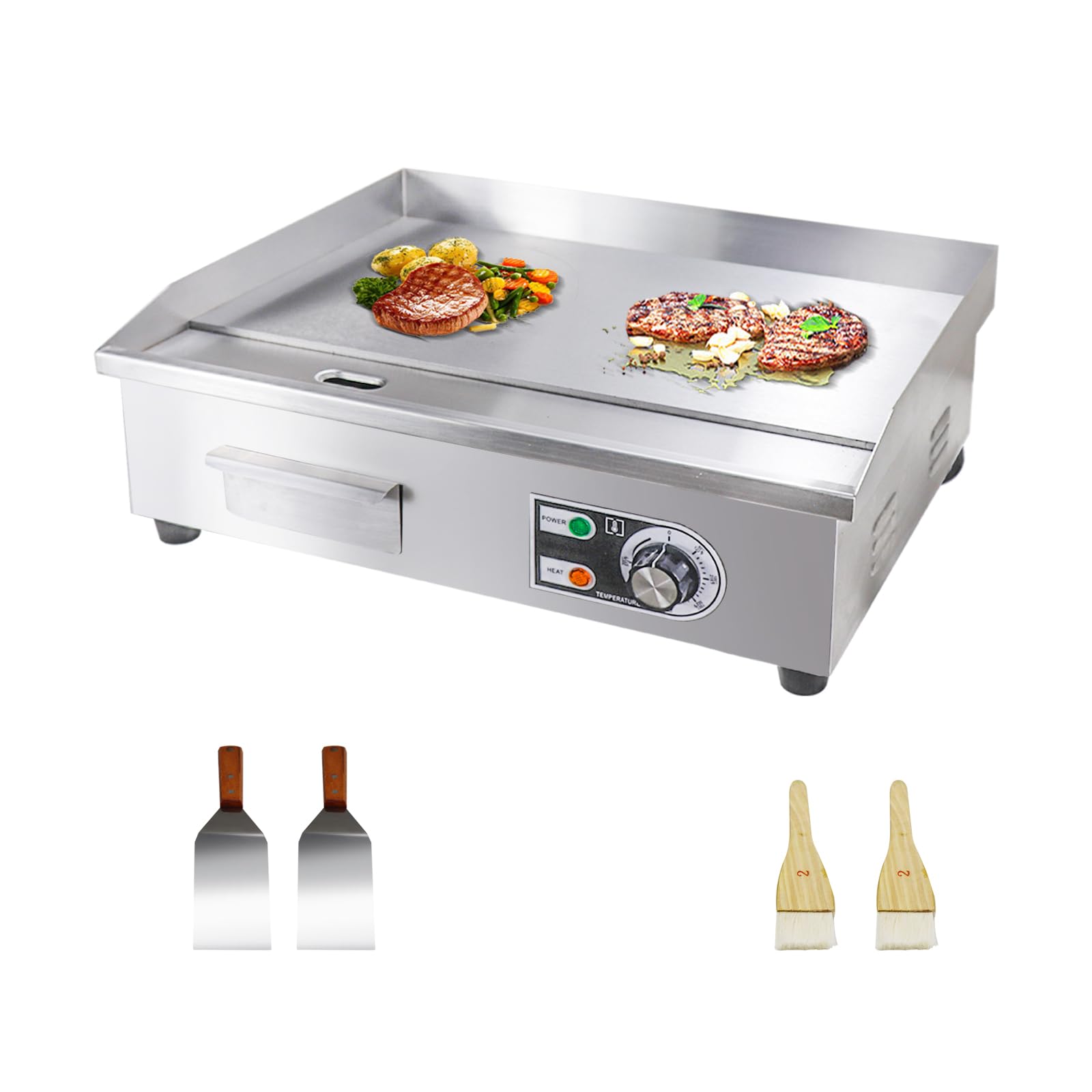 Plancha Eléctrica ExGizmo 22 Pulgadas Antiadherente con Control de Temperatura para Restaurante