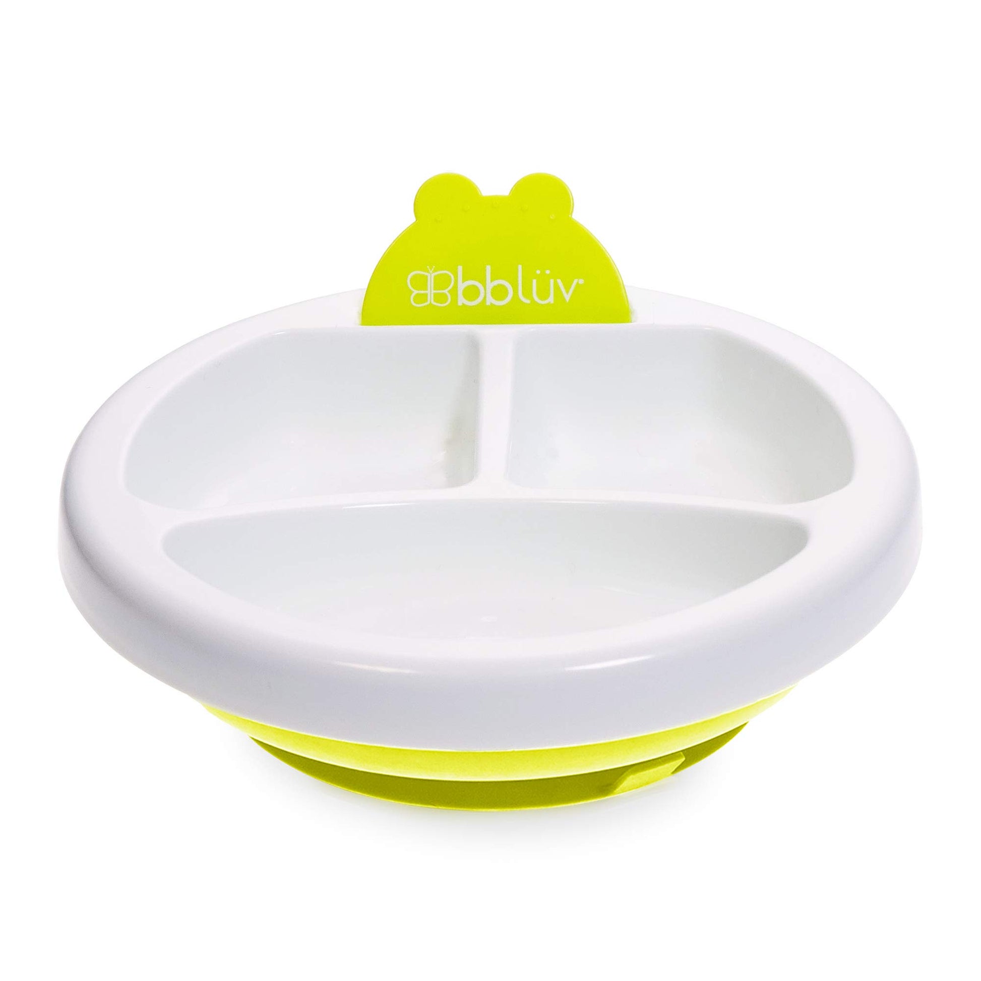 Bblüv Platö - Plato de alimentación calentadora con 3 compartimentos con base de succión para bebé a niño (color), sin BPA ni ftalatos, lima