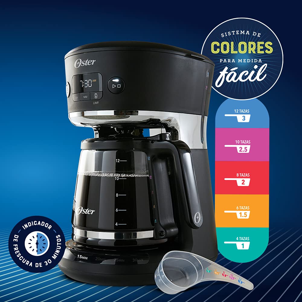 Oster 2083222 Cafetera Drip, color Gris/Negro