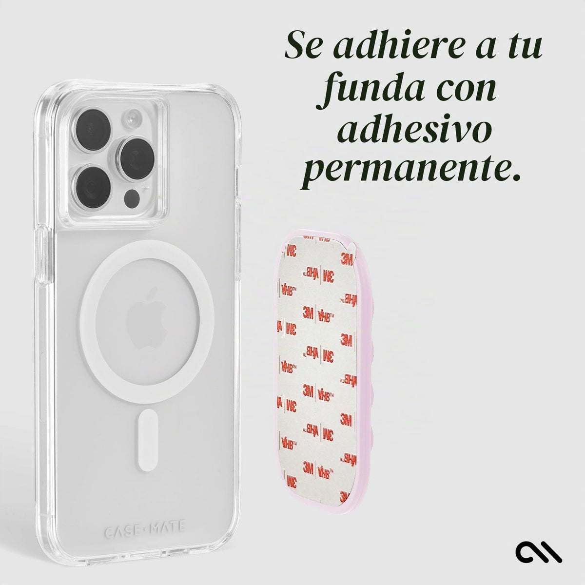 Soporte Calcomanía Teléfono Case-Mate Negro Antideslizante Manos Libres para Creadores de Contenido