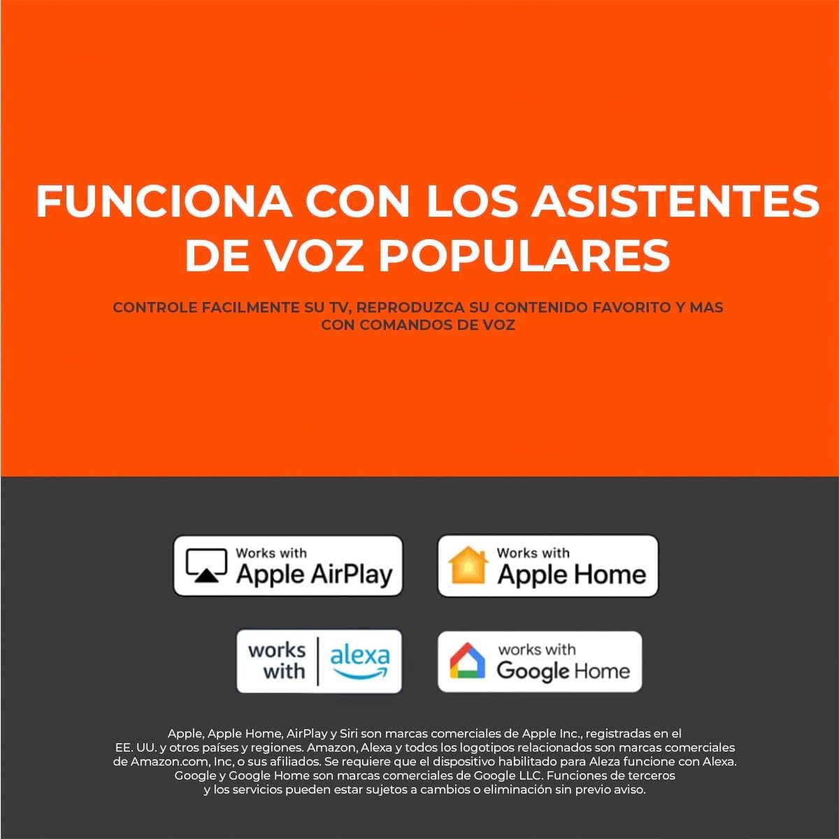 ONN Smart TV de 55" Pulgadas | Clase 4K 2160P LED | HDMI USB | Frecuencia de actualización 60Hz | Funciona con Alexa y Google Home - 100012586
