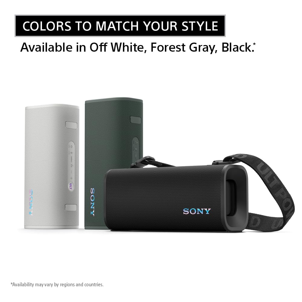 Sony ULT Field 3 Altavoz Bluetooth inalámbrico portátil, IP67 impermeable, a prueba de polvo, a prueba de óxido y a prueba de golpes con graves mejorados, (SRSULT30B), negro (renovado)