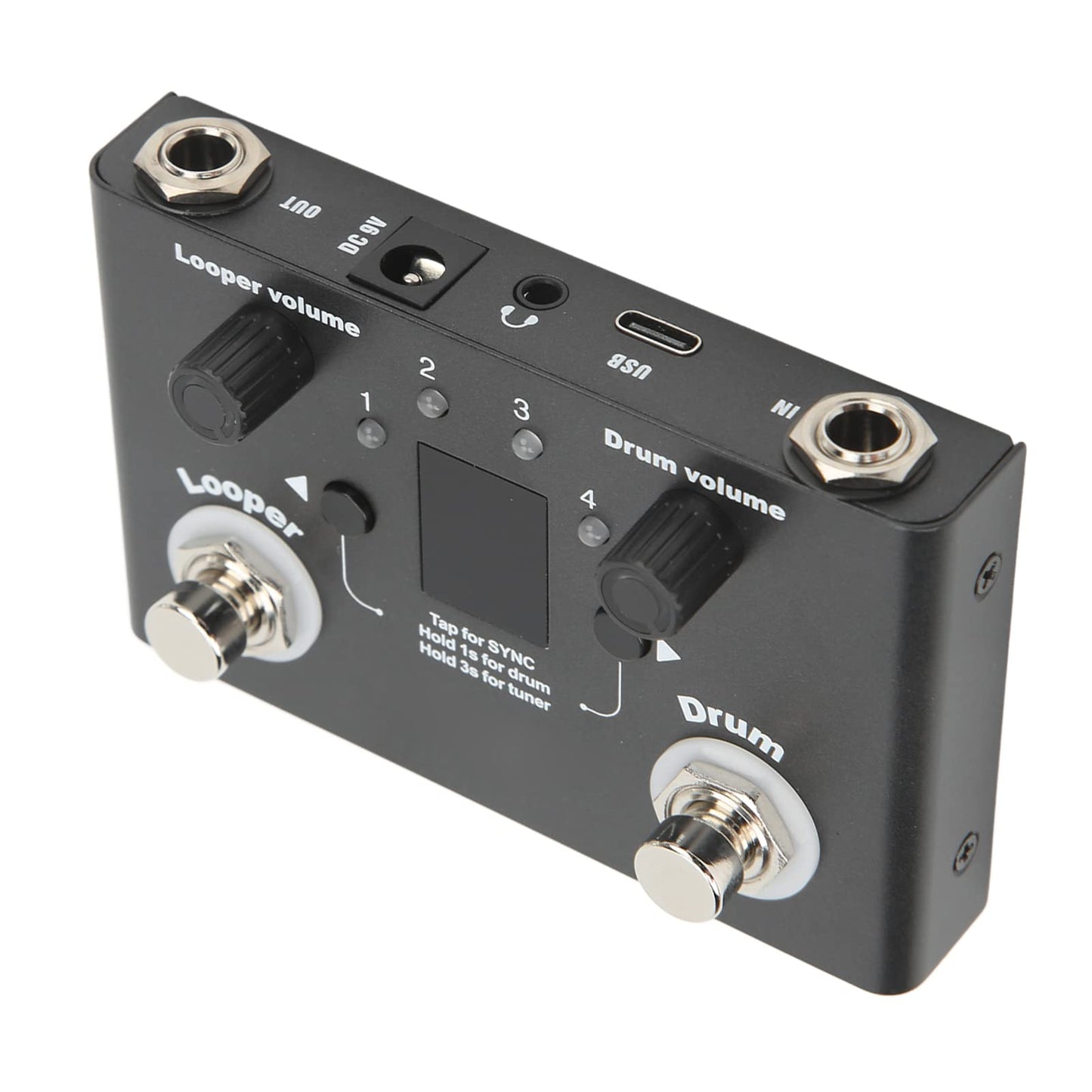 Efecto de bucle, caja de ritmos Looper Pedal Sensible Afinación precisa Metal Alta resistencia para equipos de audio