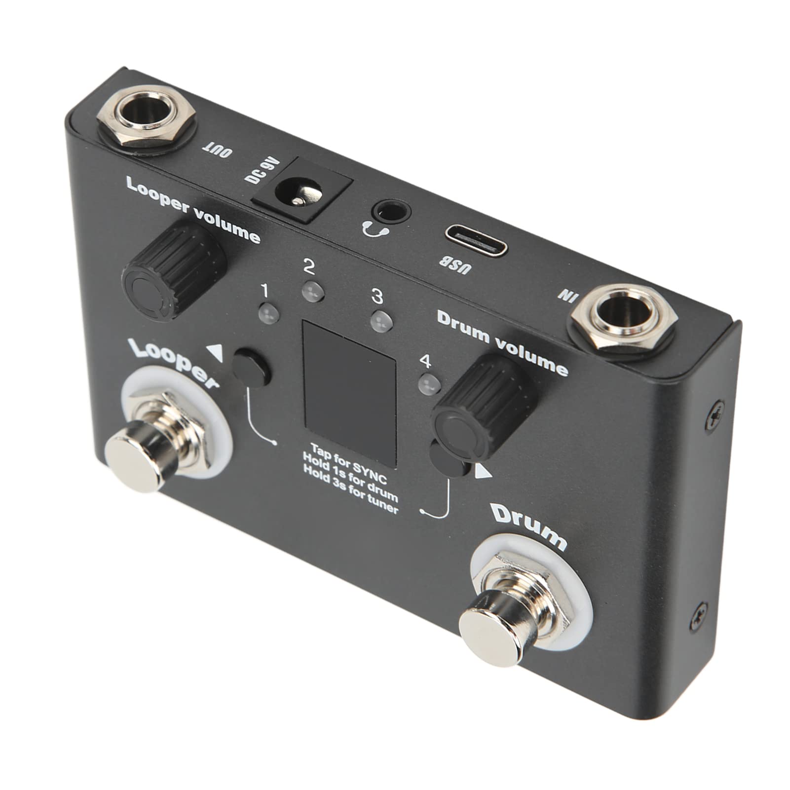 Efecto de bucle, caja de ritmos Looper Pedal Sensible Afinación precisa Metal Alta resistencia para equipos de audio
