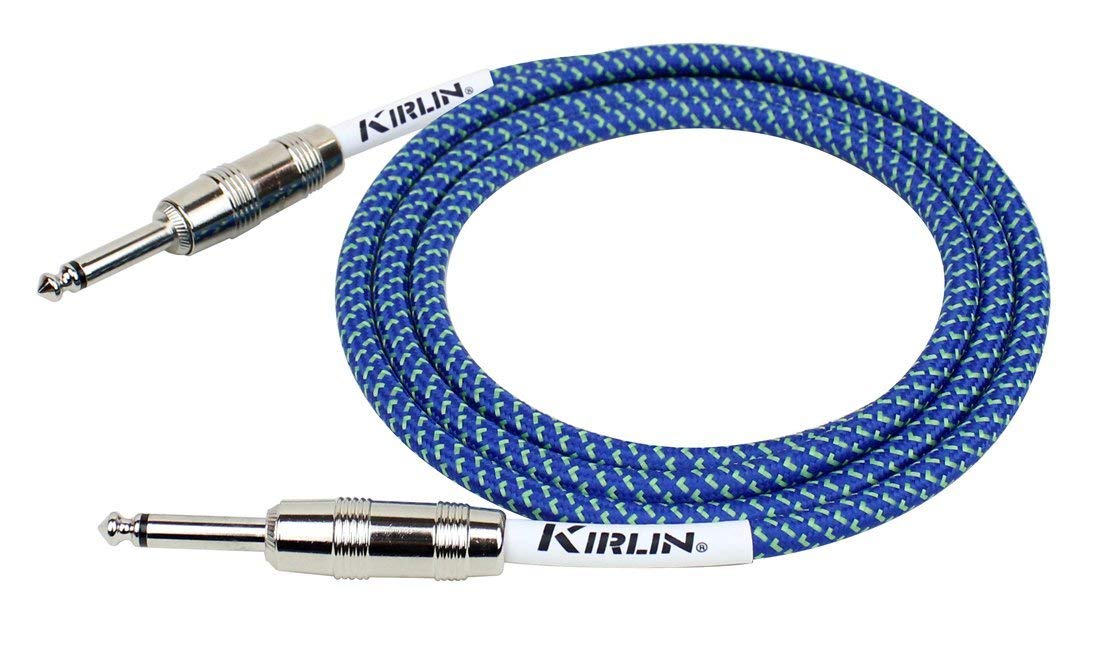 Cable para instrumento Kirlin profesional, 10 metros plug 1/4 mono, IWCC201PN colores (Azul)