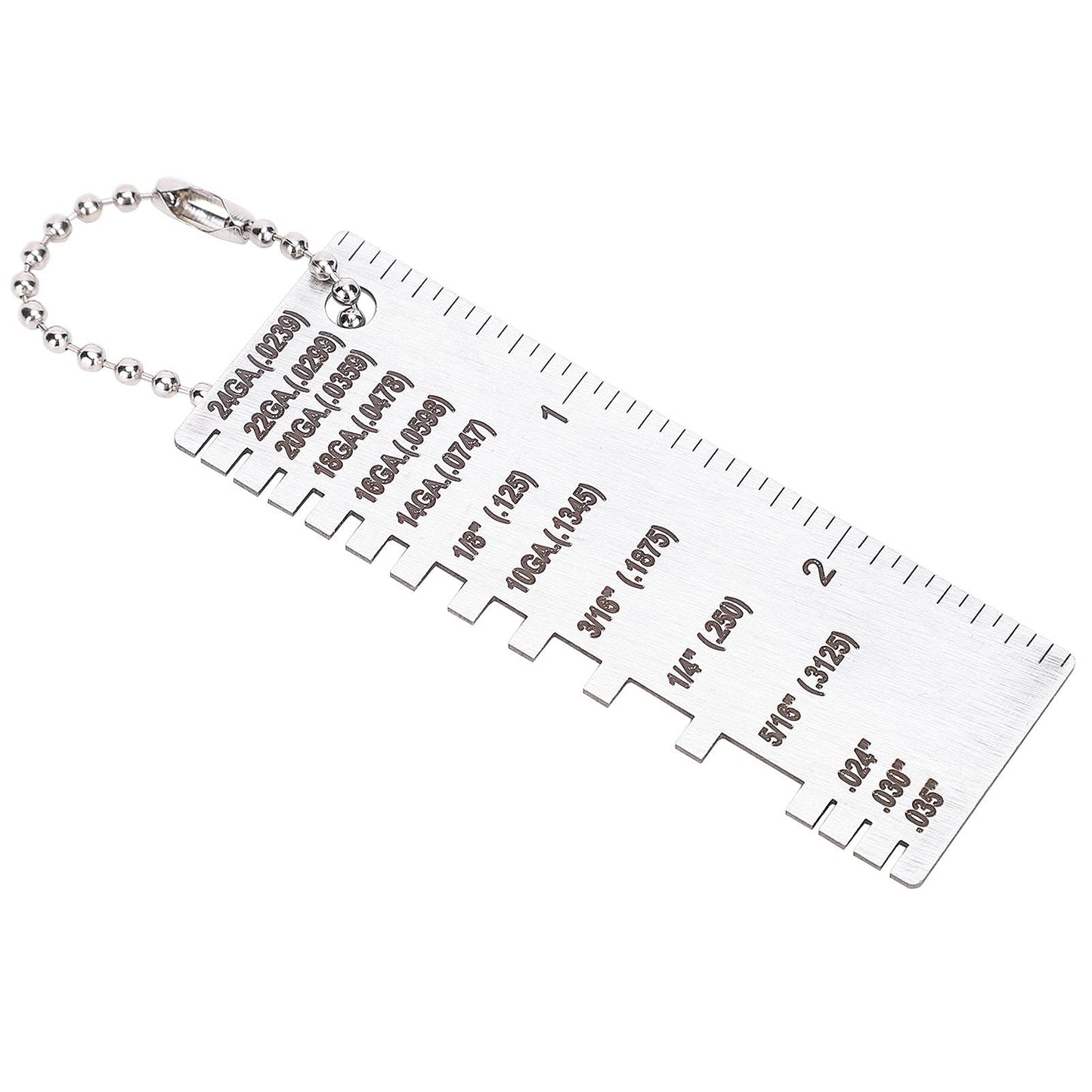 Calibrador De Lamina Medidor De Espesor De Alambre De Acero Inoxidable/Hoja De Metal Medidor De Soldadura Herramienta De Inspección De Tamaño Chapado Medidor De Calibre De Lamina
